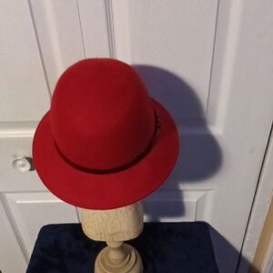 Classic Red Men's Fedora Hat